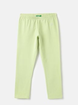 United Colors of Benetton - Green Regular Fit Mid Rise Solid Leggings