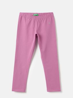 United Colors of Benetton - Pink Regular Fit Mid Rise Solid Leggings