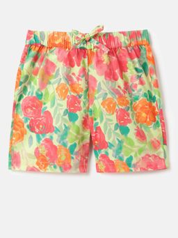United Colors of Benetton - Multi-Color Regular Fit Mid Rise Floral Shorts