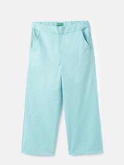 United Colors of Benetton - Blue Regular Fit High Rise Solid Trousers