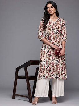 Ahalyaa - Women's Multi-Color Floral Kurta