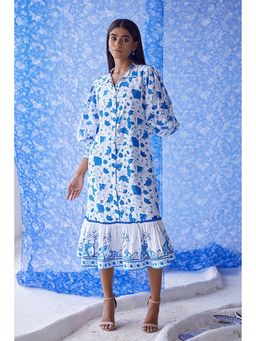 Baise Gaba - Arazi White Shirt Midi Dress