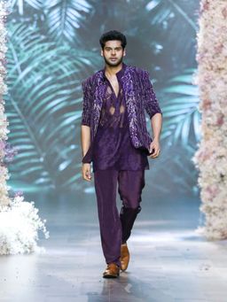 Nirmooha - Purple Embroidered Jacket