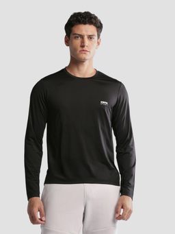U.S. POLO ASSN. - Men Black Full Sleeves Regular Fit Active T-shirt