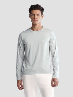 U.S. POLO ASSN. - Men Grey Full Sleeves Regular Fit Active T-shirt