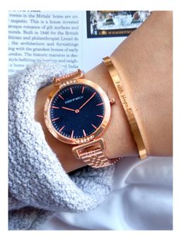 Joker and Witch - Joker & Witch Petite Black Stack Watch With Bracelet For Women (Pack of 2) (JWBS133)