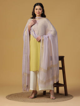 Shingora - Peach Dobby Woven Zari Dupatta