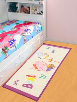 Saral Home - Polypropylene Peppa Pig Printed Runner-Beige-40X120 Cm