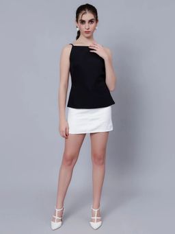 ANNY - Women Black Open Back Tank Top