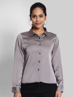 Bene Kleed - Women Regular Fit Casual Grey Shirt