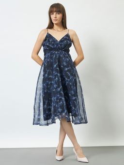 Trend Arrest - Women Fairy Floral Blue Dress