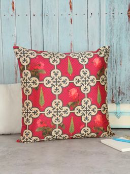 India Circus by Krsnaa Mehta - Clover'S Knotty Play Blended Taf Silk Cushion Cover