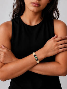 TAD Accessories - Carved Stones and Enamel Work Kada