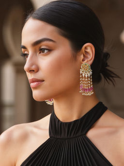 TAD Accessories - Multicolor Kundan Earrings