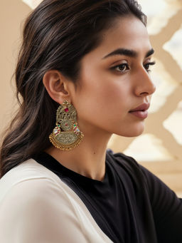 TAD Accessories - Gold Finish Kundan Earrings