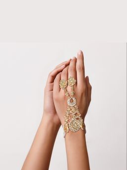 TAD Accessories - Multicolor Kundan Haathphool