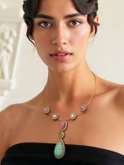 TAD Accessories - Multicolor Cz Stone Necklace