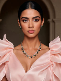 TAD Accessories - Green Stone Necklace Set