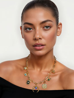 TAD Accessories - Gold Finish Charm Necklace