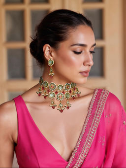 TAD Accessories - Multicolor Choker and Earrings Set