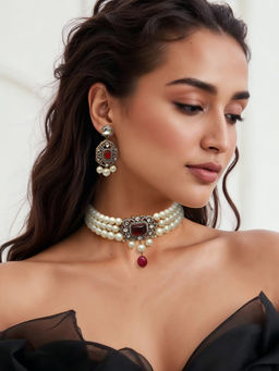 TAD Accessories - Gold Necklace And Earrings Set