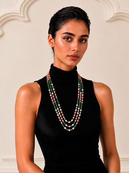 TAD Accessories - Multicolor Finish Semi Precious Beads Necklace