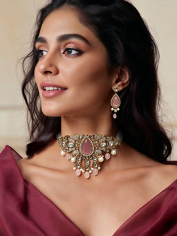 TAD Accessories - Multicolor Choker and Earrings Set