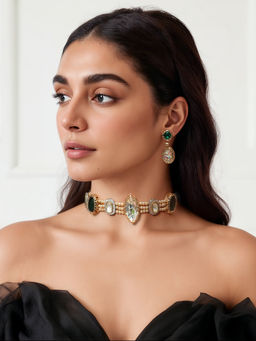 TAD Accessories - Multicolor Choker and Earrings Set