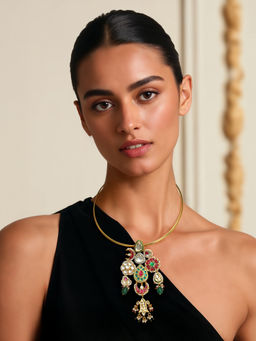 TAD Accessories - Gold Finish Kundan Necklace