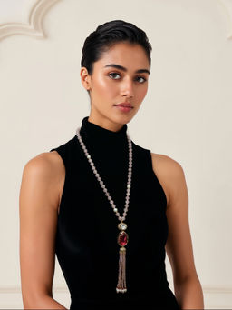 TAD Accessories - Gold Finish Crystal Stones Necklace