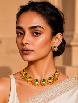 TAD Accessories - Laxmi Collection Gold Finish Necklace
