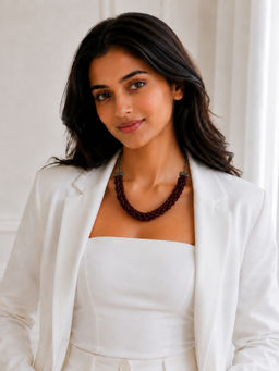 TAD Accessories - Lumiere Maroon Necklace