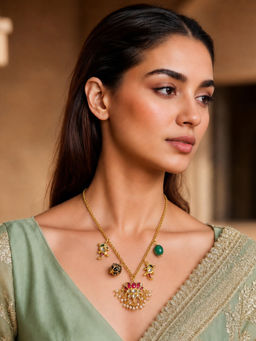 TAD Accessories - Gold Gajra Charm Necklace