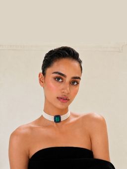 TAD Accessories - Velantina Semiprecious Stones Multicolor Choker Necklace