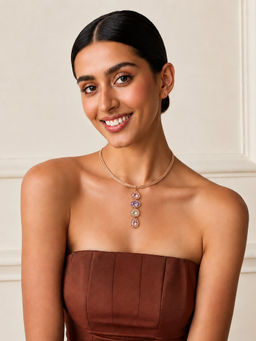 TAD Accessories - Blush Cascade Rose Gold Necklace