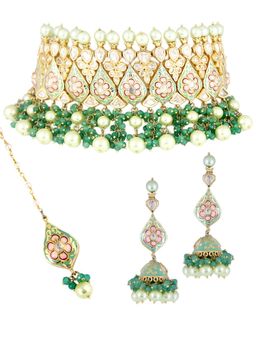 TAD Accessories - Multicolor Chokar with Mangtikka and Earring Set