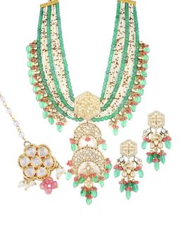 TAD Accessories - Multicolor Polkis Choker and Earrings Set