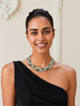 TAD Accessories - Gold Finish Cyrstal Beads Necklace
