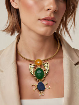 TAD Accessories - Multicolor Semi Precious Stones Necklace
