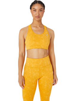 ASICS - Runkoyo Jacquard Yellow Womens Sports Bra Yellow