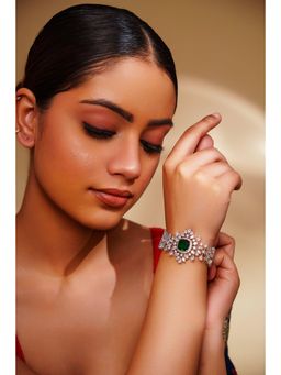 Zevar By Geeta - Eleena Diamond Green Bracelet