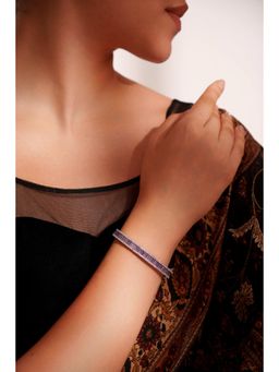 Zevar By Geeta - Eshani Purple Diamond Kada