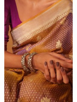 Zevar By Geeta - Gold Umrao Moissanite Bangles