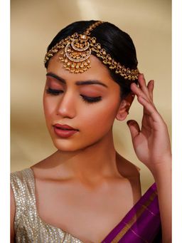 Zevar By Geeta - Gold Fabhea Polki Matha Patti