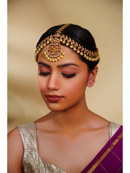 Zevar By Geeta - Gold Fakia Polki Matha Patti