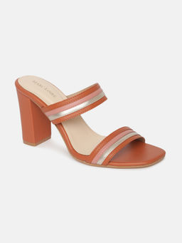 Marc Loire - Women Tan Solid Casual Heeled Heels