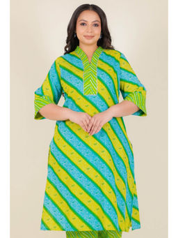 ARAMYA - Soft Cotton Straight Bandhani Print Kurta for Women