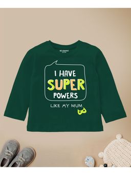 Be Awara - Super Power Full Sleeves Printed T-shirt Green