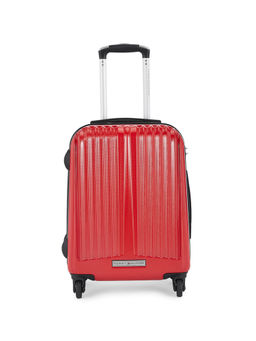 Tommy Hilfiger - Crystal Textured Hard Luggage Trolley Bag Red Cargo (L)