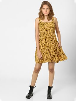 ONLY - Women Printed Yellow Dress